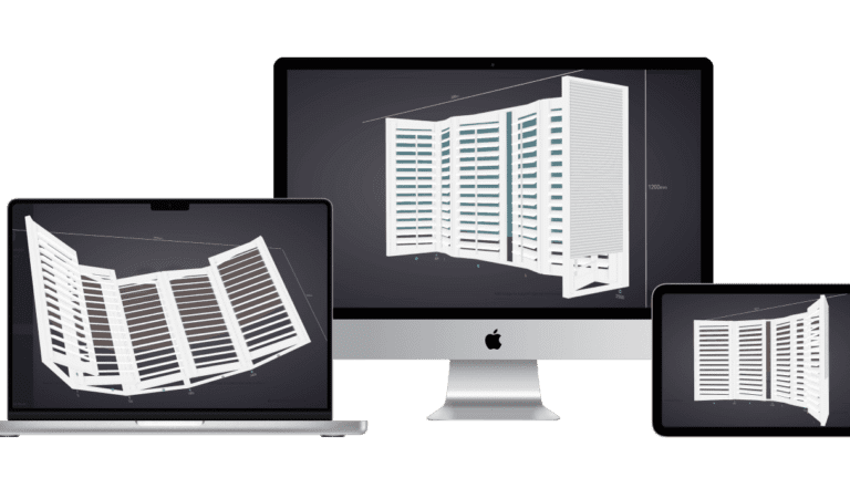 An image of a MacBook, iMac and iPad displaying shutter renders.